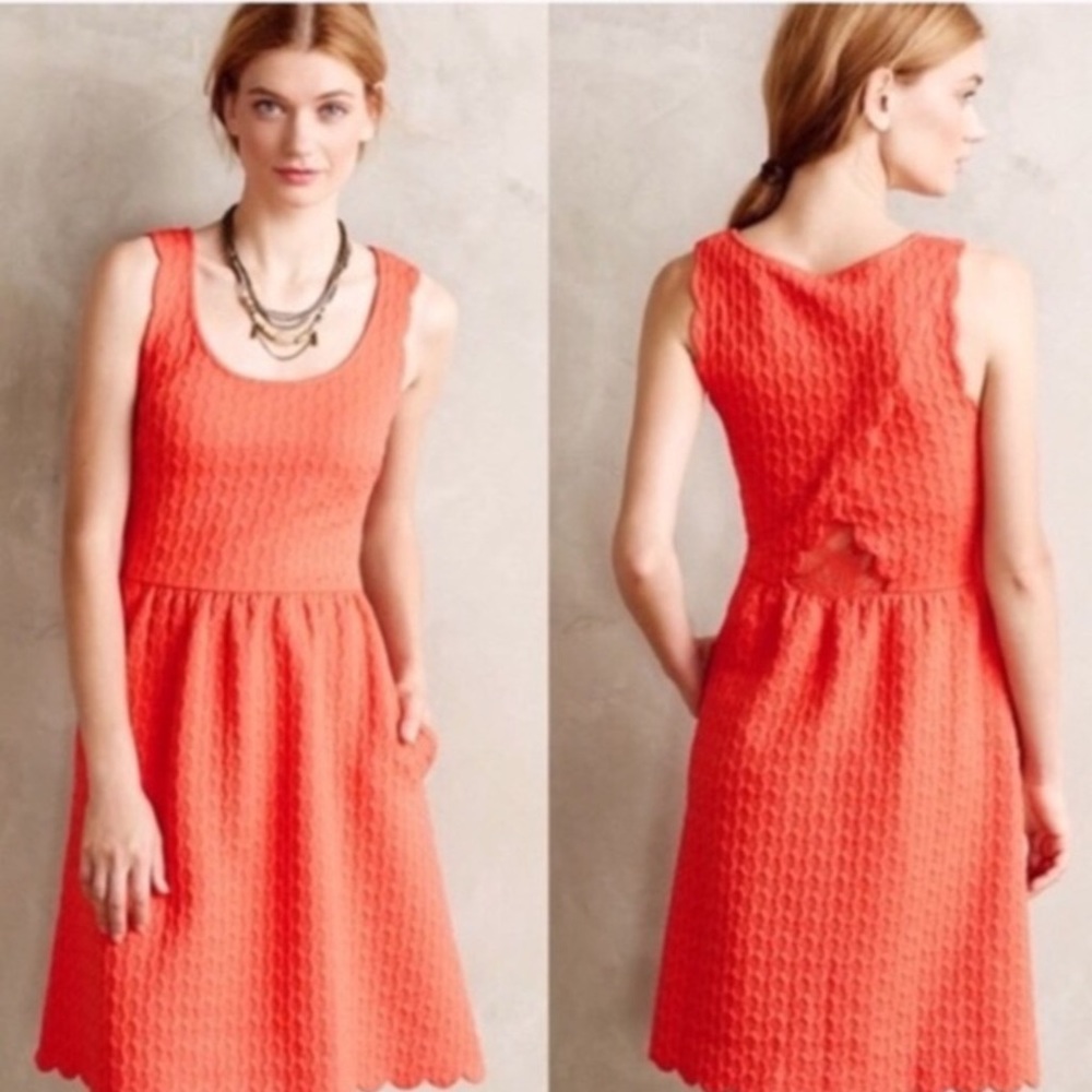 Anthropologie Maeve‎ Scalloped Cary Dress XS